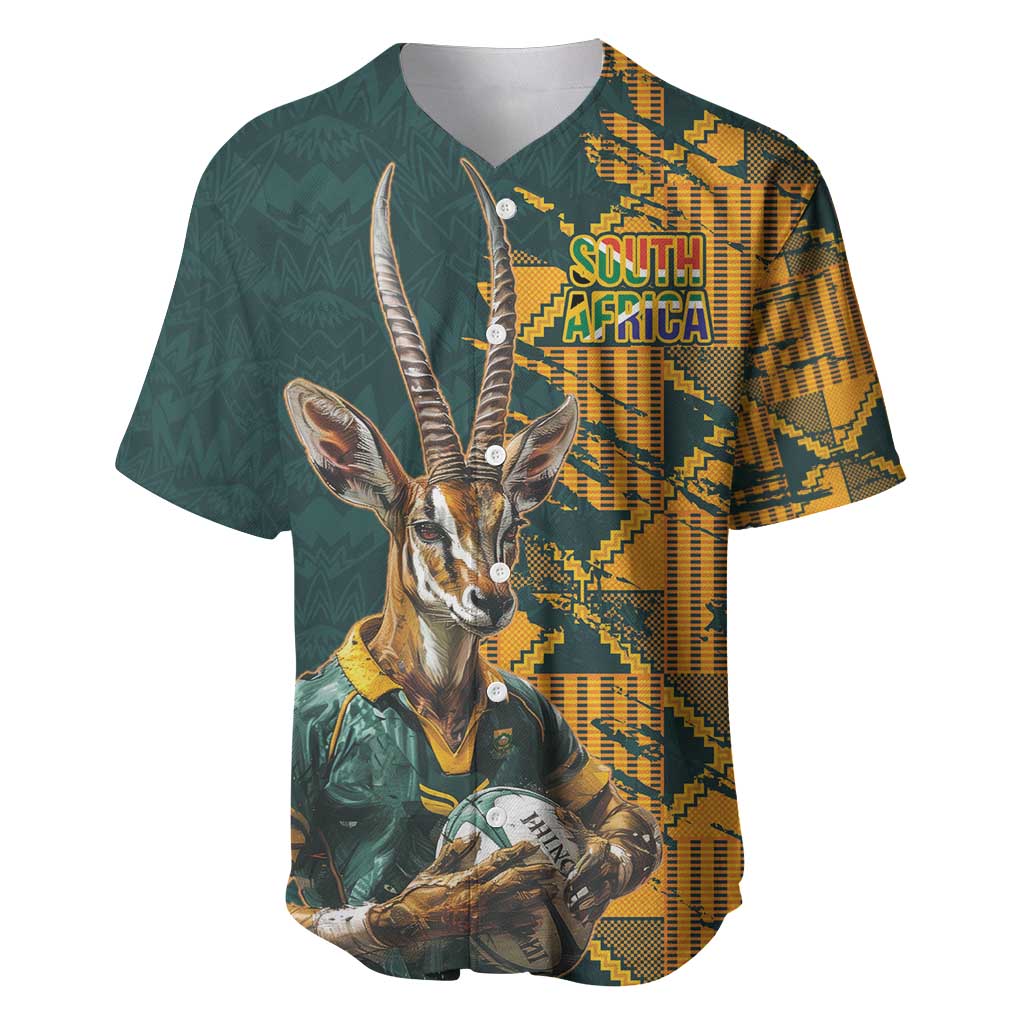 South Africa Rugby Custom Baseball Jersey Afro Springboks Mascot Sporty Version LT9