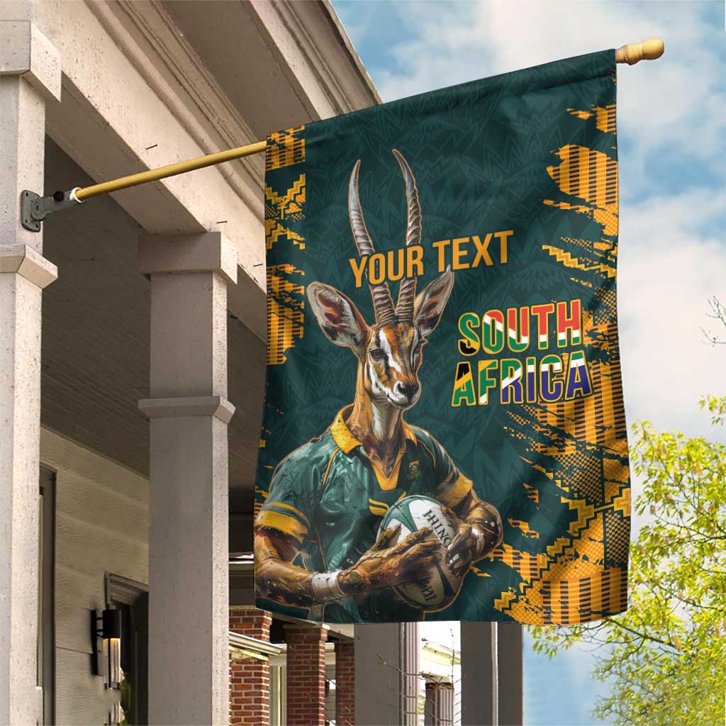 South Africa Rugby Custom Garden Flag Afro Springboks Mascot Sporty Version LT9
