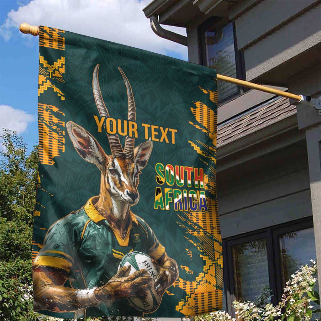 South Africa Rugby Custom Garden Flag Afro Springboks Mascot Sporty Version LT9