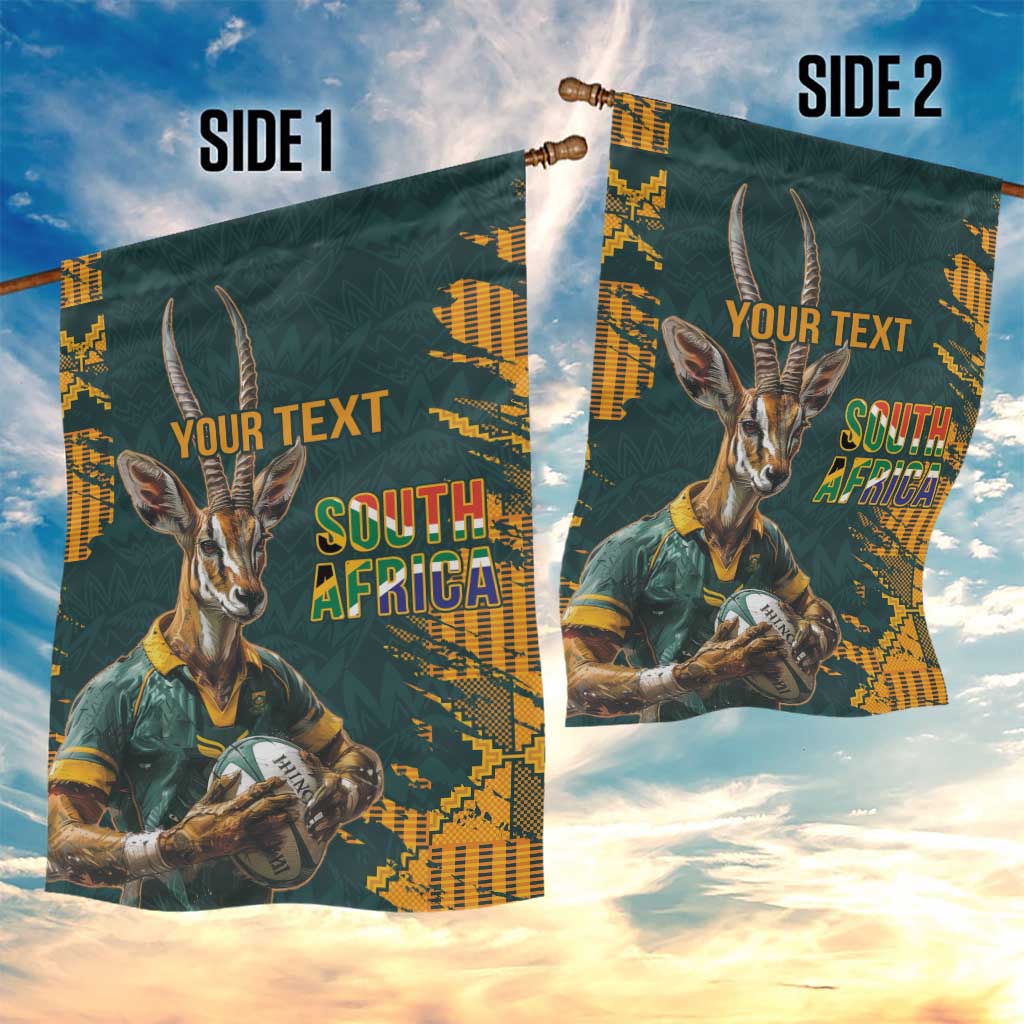 South Africa Rugby Custom Garden Flag Afro Springboks Mascot Sporty Version LT9