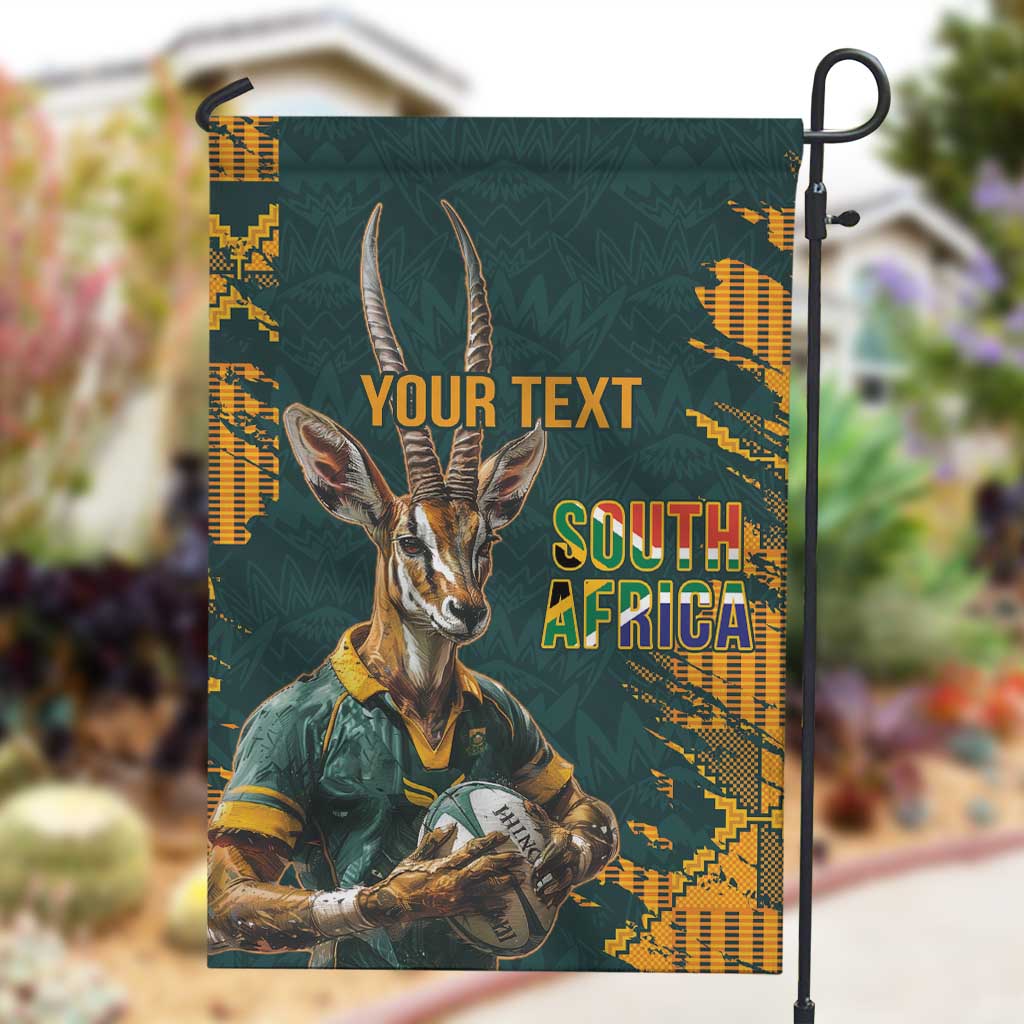 South Africa Rugby Custom Garden Flag Afro Springboks Mascot Sporty Version LT9