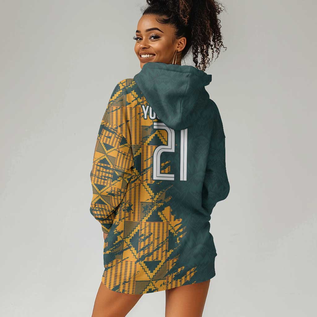 South Africa Rugby Custom Hoodie Dress Afro Springboks Mascot Sporty Version LT9
