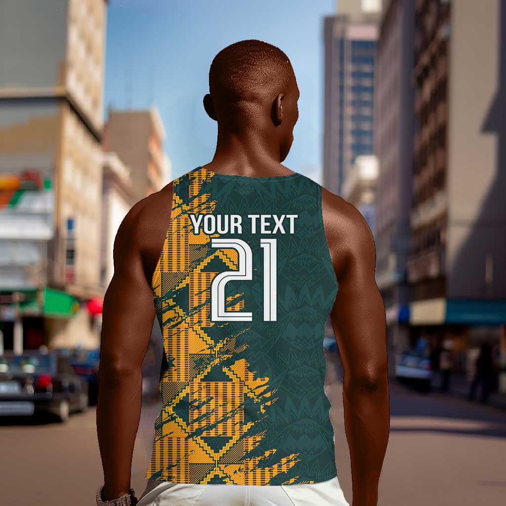South Africa Rugby Custom Men Tank Top Afro Springboks Mascot Sporty Version LT9