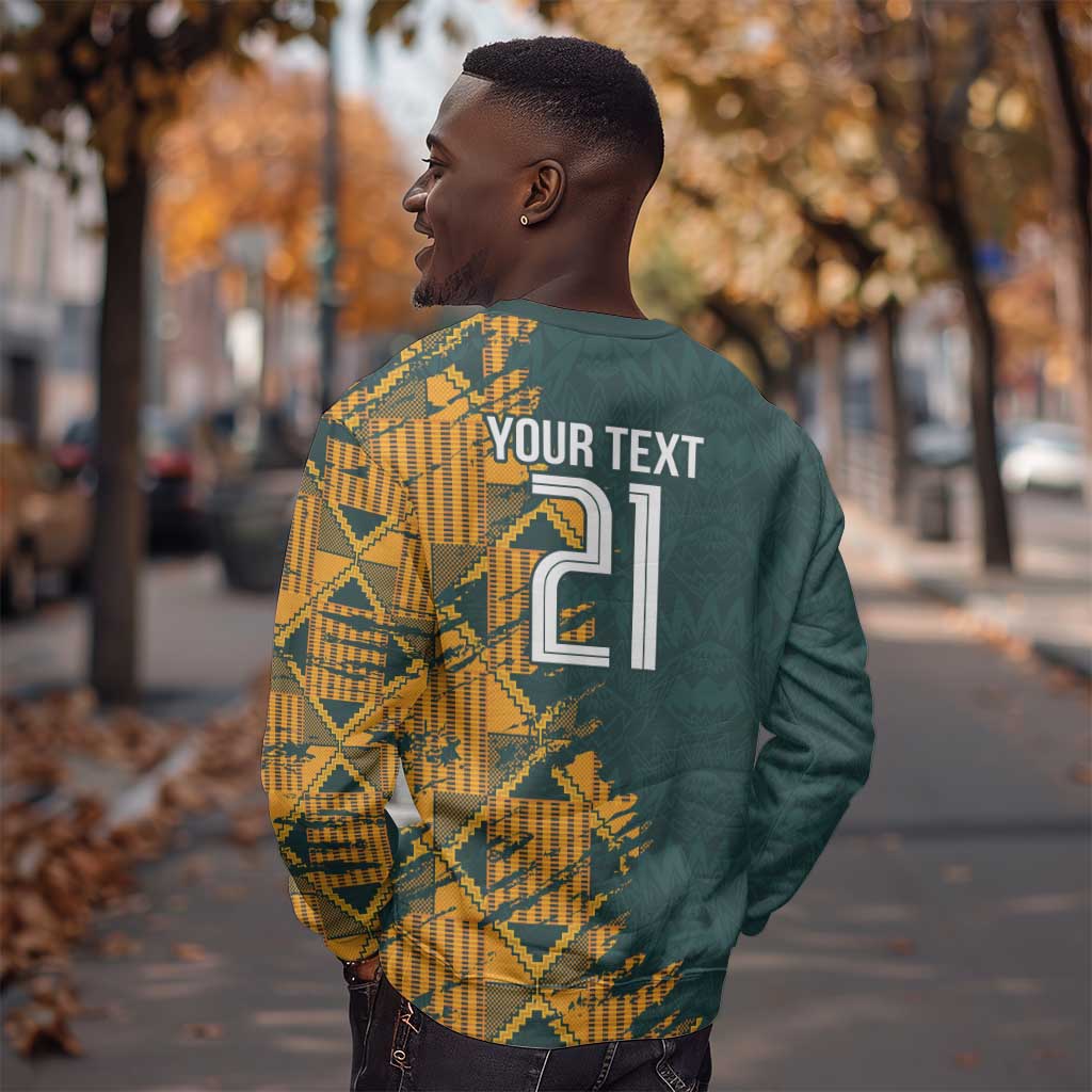 South Africa Rugby Custom Sweatshirt Afro Springboks Mascot Sporty Version LT9