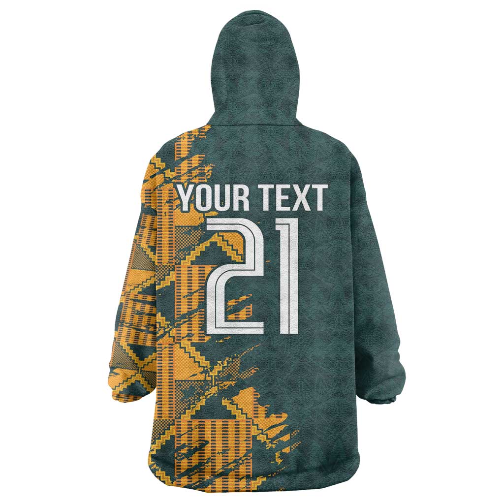 South Africa Rugby Custom Wearable Blanket Hoodie Afro Springboks Mascot Sporty Version LT9