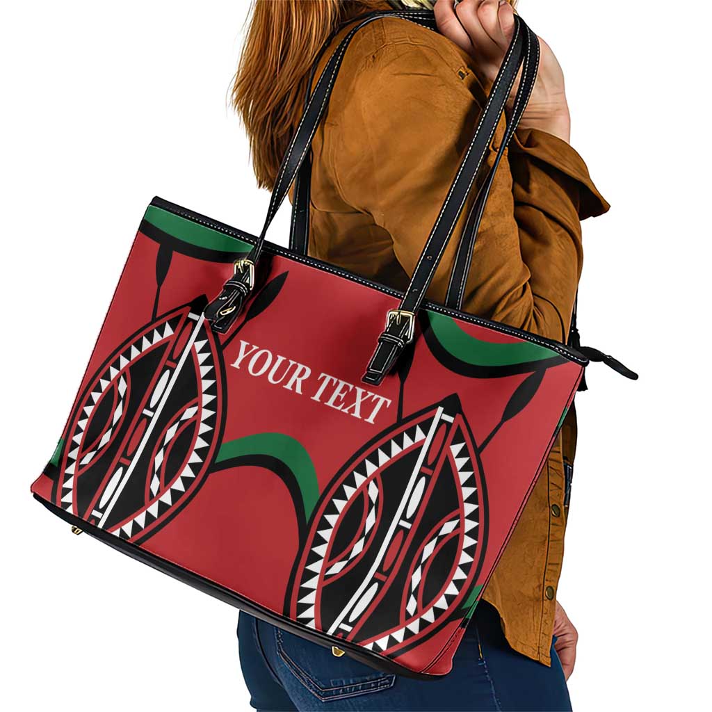 Custom Kenya Rugby Leather Tote Bag Summer Paris 2024 LT9