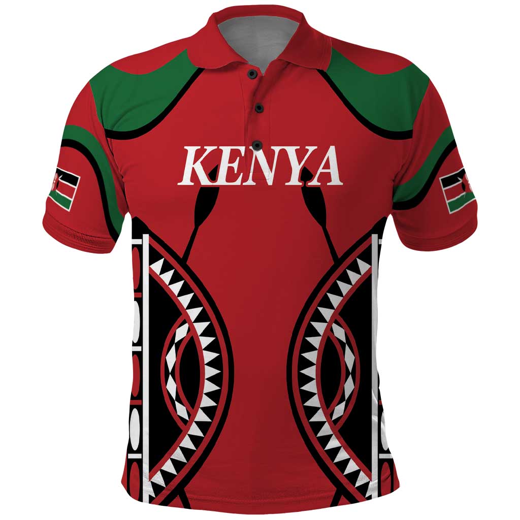 Custom Kenya Rugby Polo Shirt Summer Paris 2024 LT9