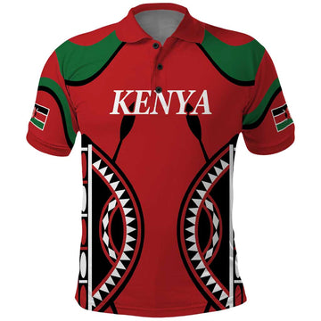Custom Kenya Rugby Polo Shirt Summer Paris 2024 LT9