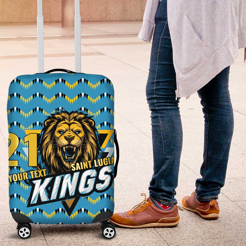 Custom Caribbean Cricket Saint Lucia Luggage Cover Glory is Ours Kings Rule 2025 LT9