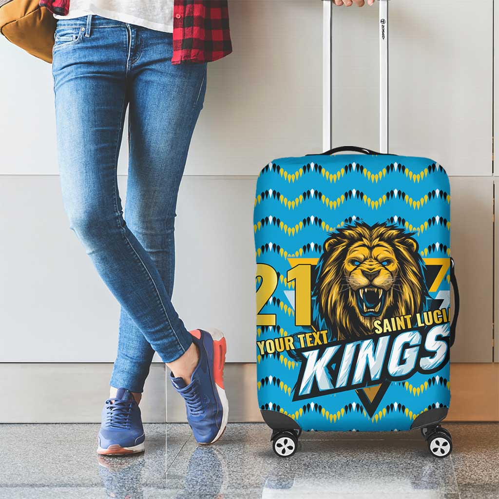 Custom Caribbean Cricket Saint Lucia Luggage Cover Glory is Ours Kings Rule 2025 LT9