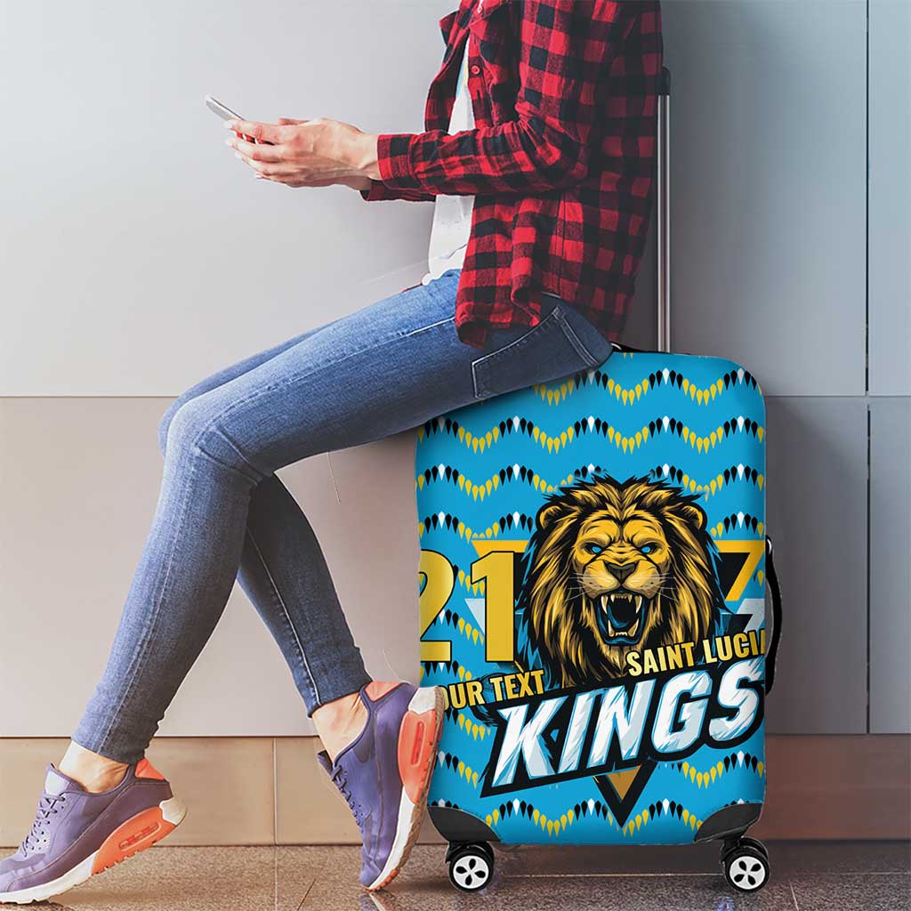 Custom Caribbean Cricket Saint Lucia Luggage Cover Glory is Ours Kings Rule 2025 LT9