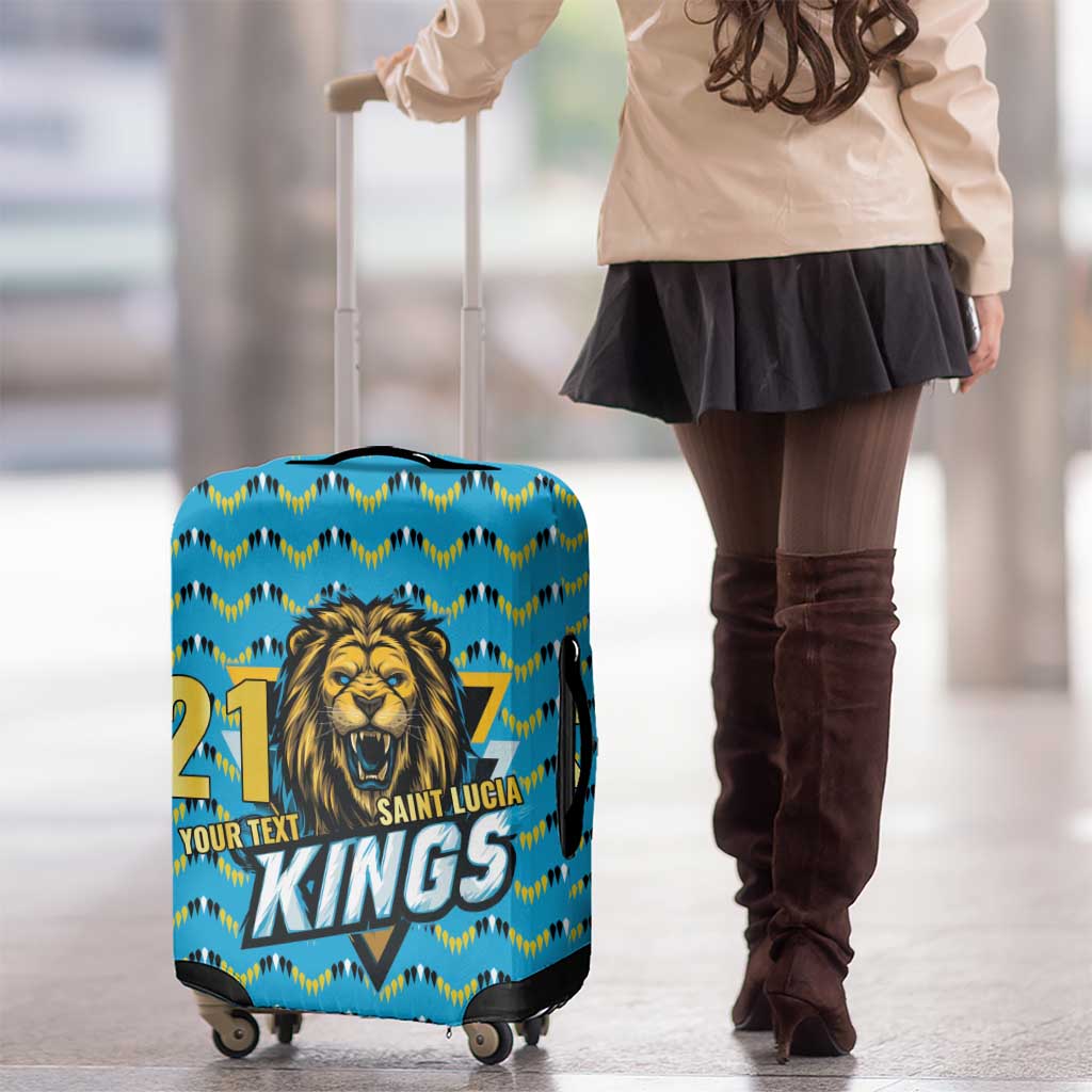 Custom Caribbean Cricket Saint Lucia Luggage Cover Glory is Ours Kings Rule 2025 LT9