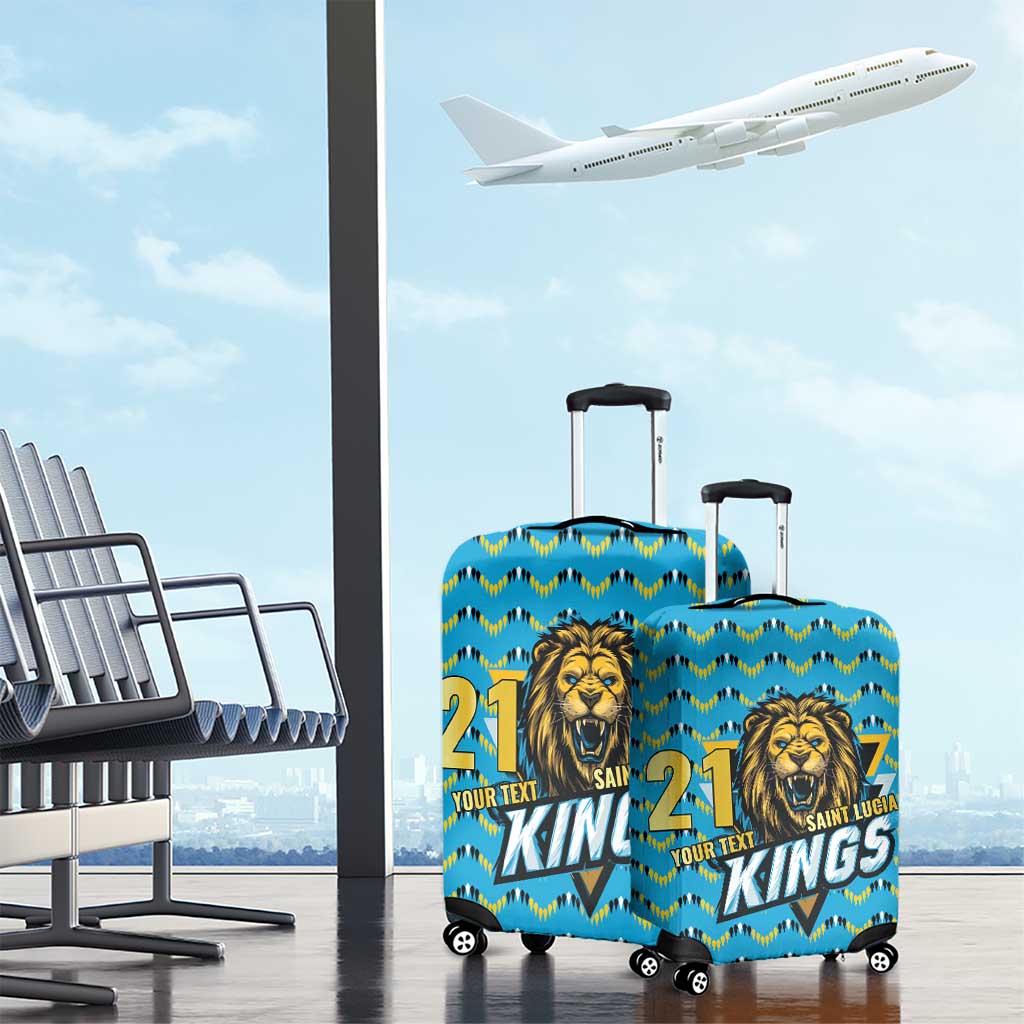 Custom Caribbean Cricket Saint Lucia Luggage Cover Glory is Ours Kings Rule 2025 LT9