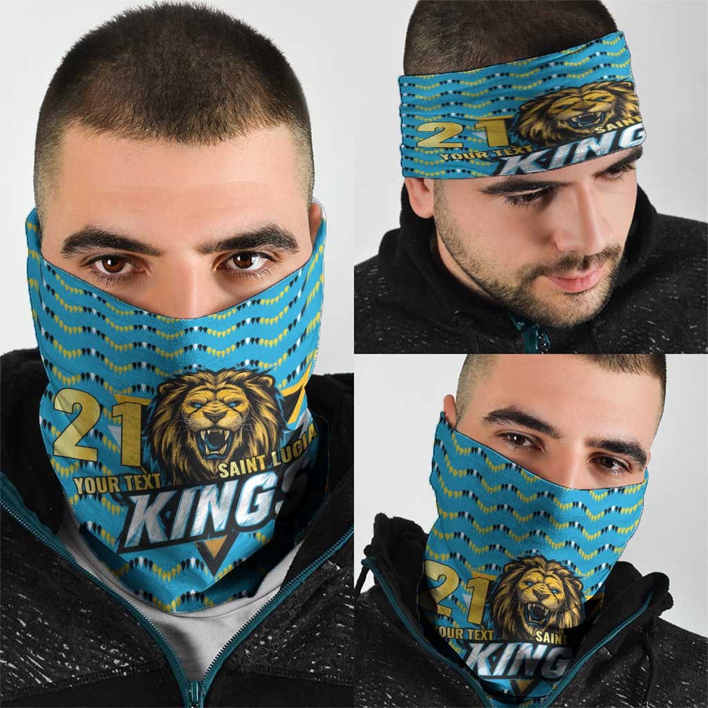 Custom Caribbean Cricket Saint Lucia Neck Gaiter Glory is Ours Kings Rule 2025 LT9