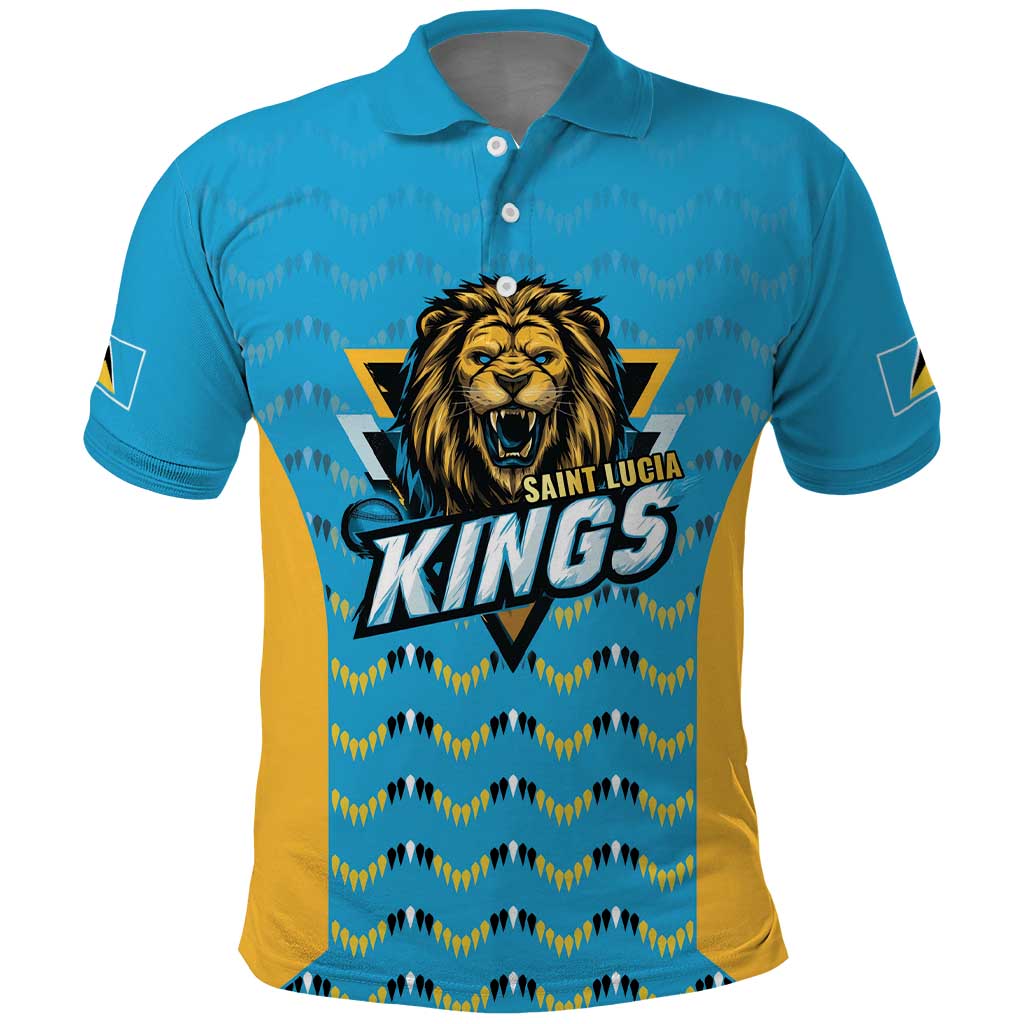 Custom Caribbean Cricket Saint Lucia Polo Shirt Glory is Ours Kings Rule 2025 LT9
