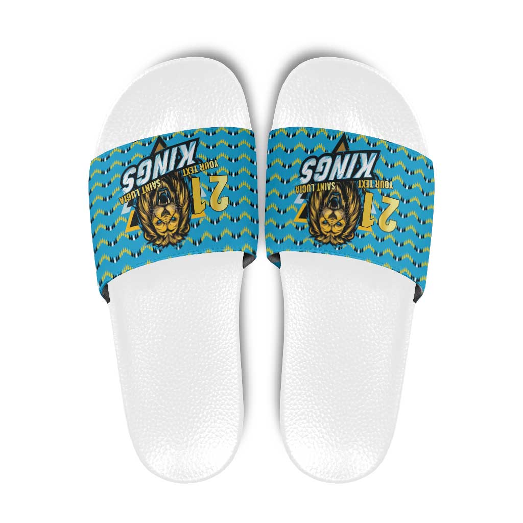 Custom Caribbean Cricket Saint Lucia Slide Sandals Glory is Ours Kings Rule 2025 LT9