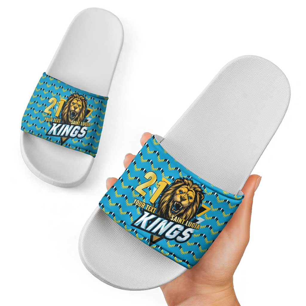 Custom Caribbean Cricket Saint Lucia Slide Sandals Glory is Ours Kings Rule 2025 LT9