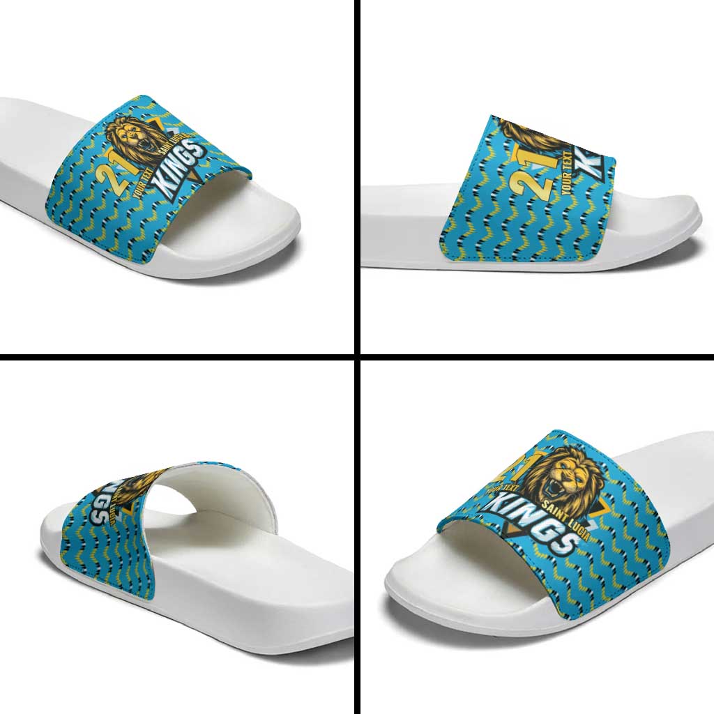Custom Caribbean Cricket Saint Lucia Slide Sandals Glory is Ours Kings Rule 2025 LT9