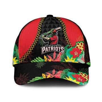 Custom Caribbean Cricket St Kitts and Nevis Classic Cap Two Islands One Fire Patriots Crown 2025 - Black LT9