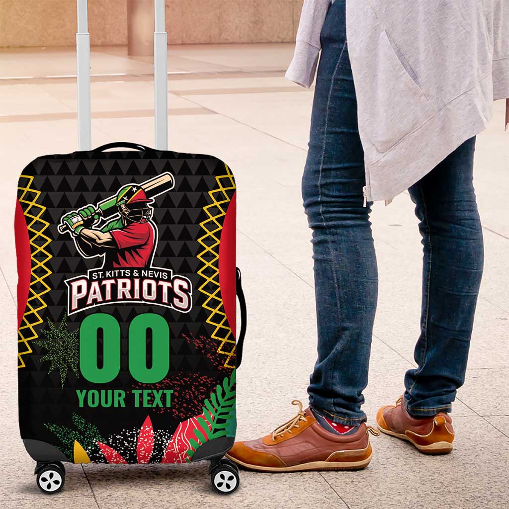 Custom Caribbean Cricket St Kitts and Nevis Luggage Cover Two Islands One Fire Patriots Crown 2025 - Black LT9