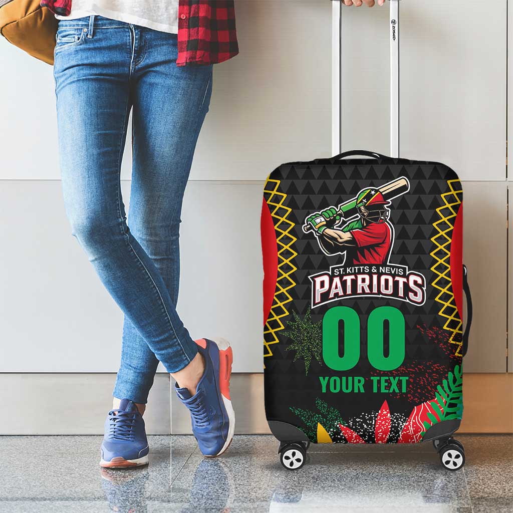Custom Caribbean Cricket St Kitts and Nevis Luggage Cover Two Islands One Fire Patriots Crown 2025 - Black LT9