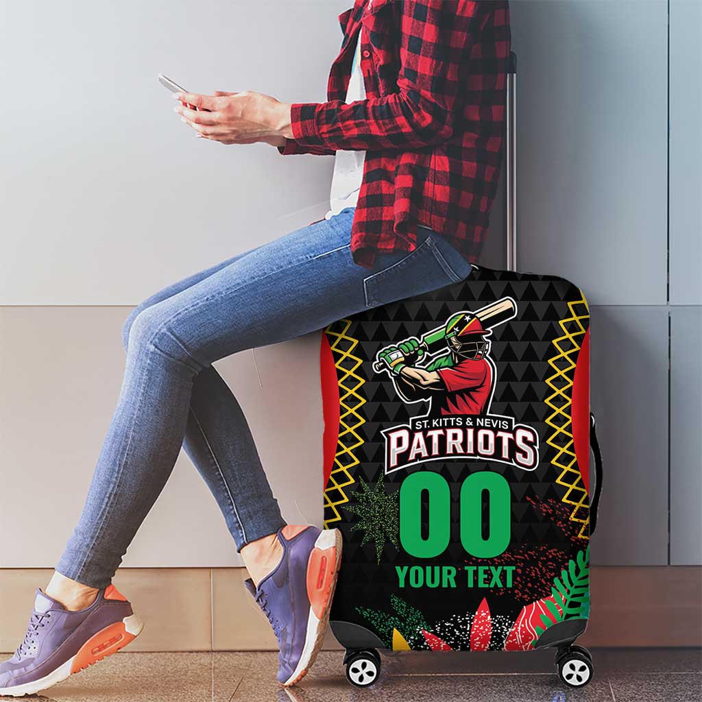 Custom Caribbean Cricket St Kitts and Nevis Luggage Cover Two Islands One Fire Patriots Crown 2025 - Black LT9