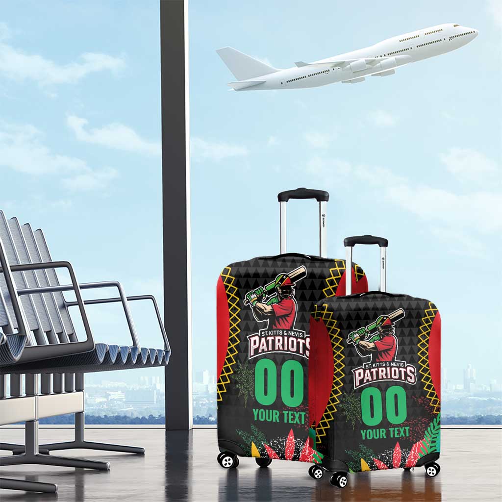 Custom Caribbean Cricket St Kitts and Nevis Luggage Cover Two Islands One Fire Patriots Crown 2025 - Black LT9