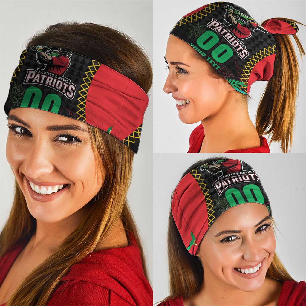 Custom Caribbean Cricket St Kitts and Nevis Neck Gaiter Two Islands One Fire Patriots Crown 2025 - Black LT9