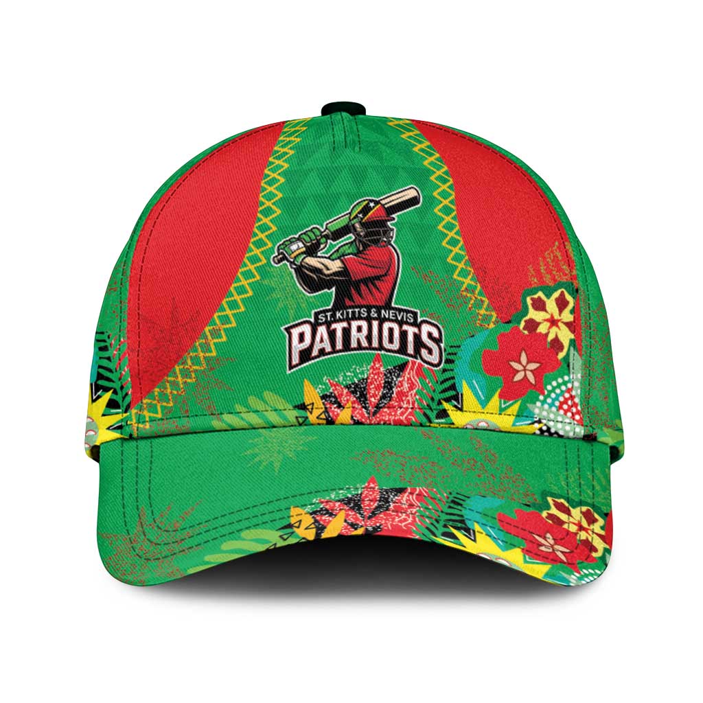 Custom Caribbean Cricket St Kitts and Nevis Classic Cap Two Islands One Fire Patriots Crown 2025 - Green LT9