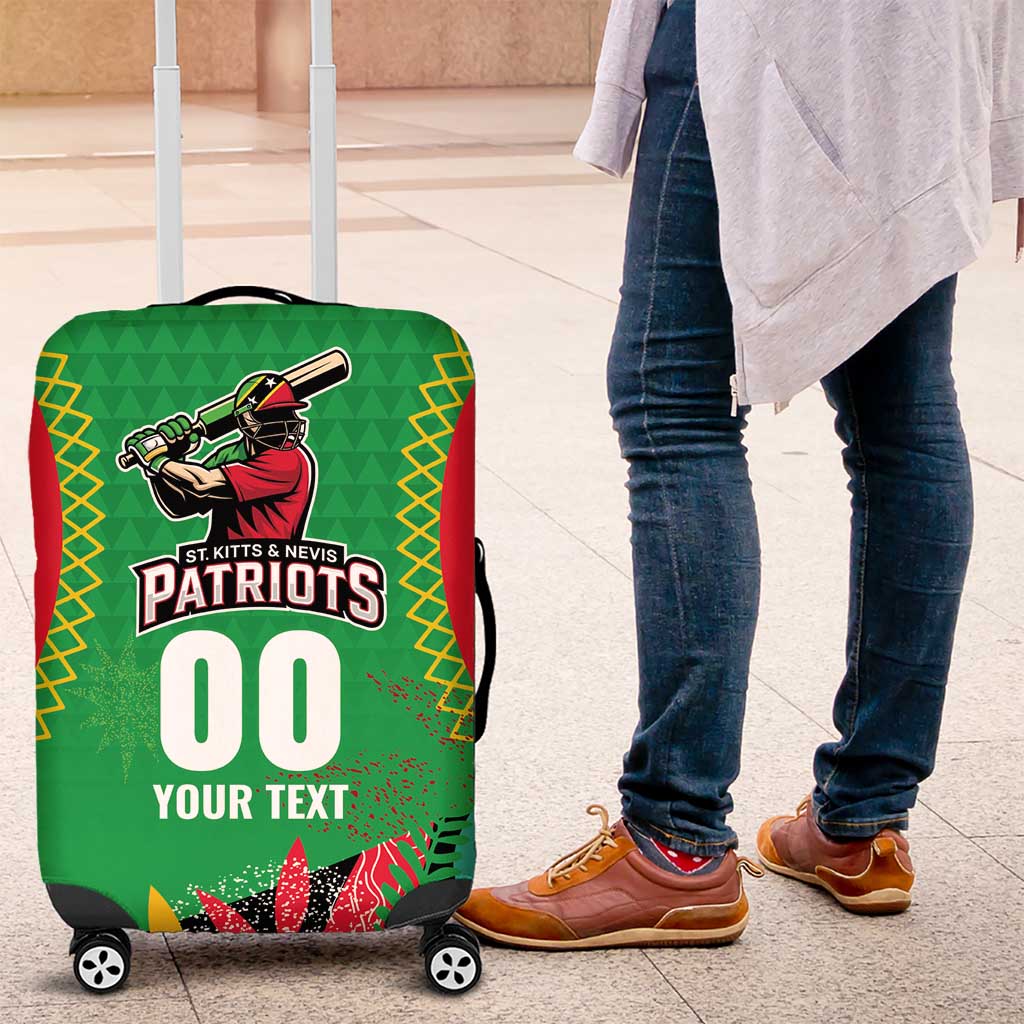 Custom Caribbean Cricket St Kitts and Nevis Luggage Cover Two Islands One Fire Patriots Crown 2025 - Green LT9