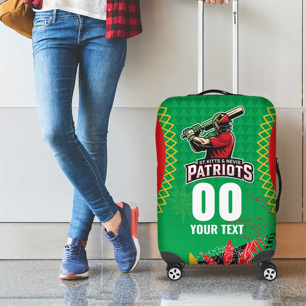 Custom Caribbean Cricket St Kitts and Nevis Luggage Cover Two Islands One Fire Patriots Crown 2025 - Green LT9
