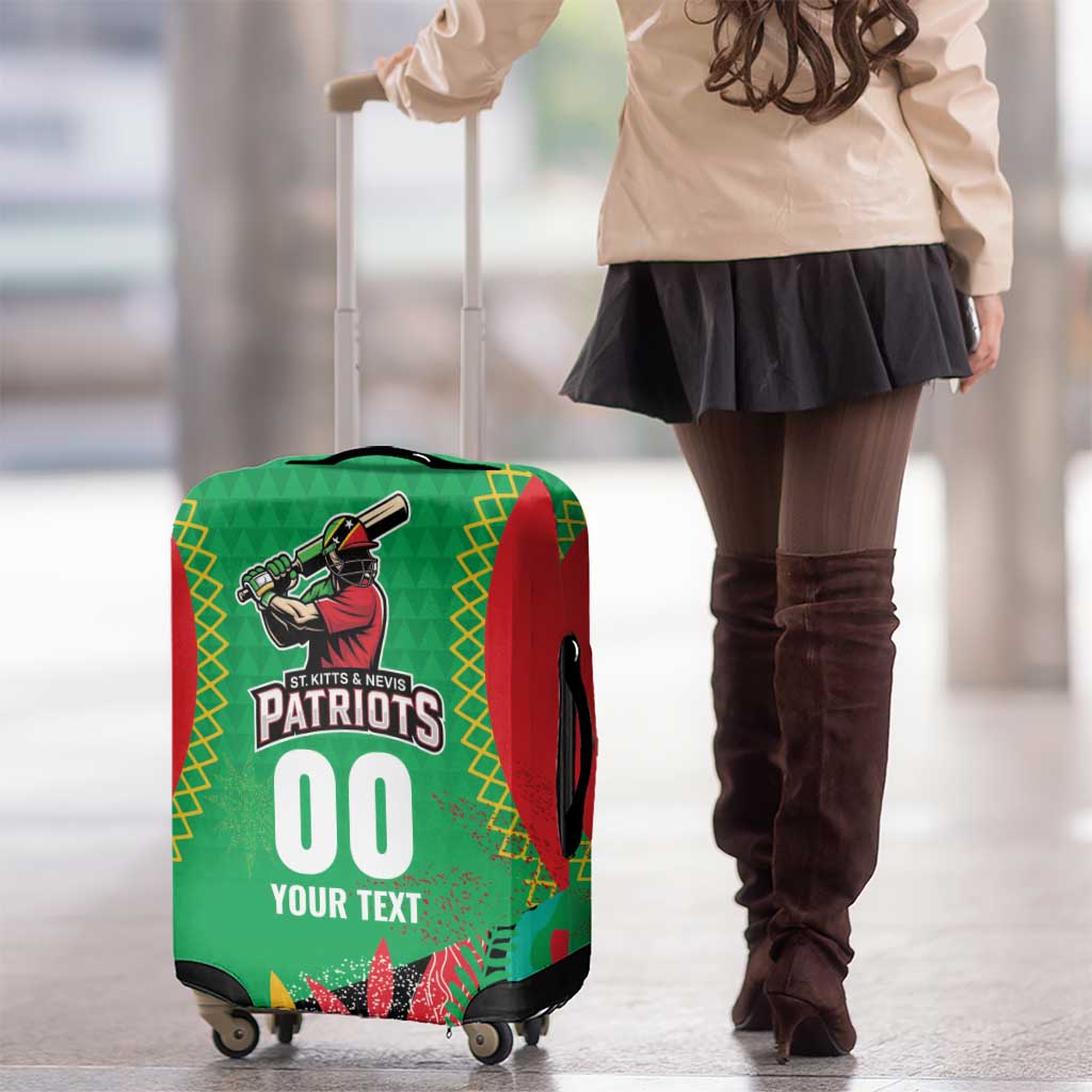 Custom Caribbean Cricket St Kitts and Nevis Luggage Cover Two Islands One Fire Patriots Crown 2025 - Green LT9