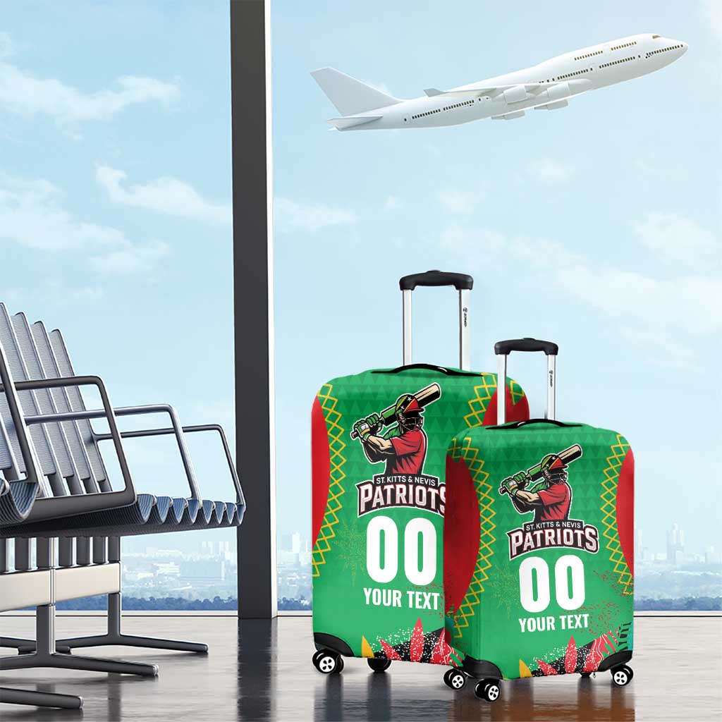 Custom Caribbean Cricket St Kitts and Nevis Luggage Cover Two Islands One Fire Patriots Crown 2025 - Green LT9