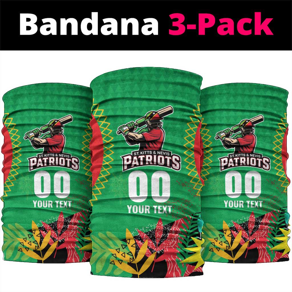 Custom Caribbean Cricket St Kitts and Nevis Neck Gaiter Two Islands One Fire Patriots Crown 2025 - Green LT9