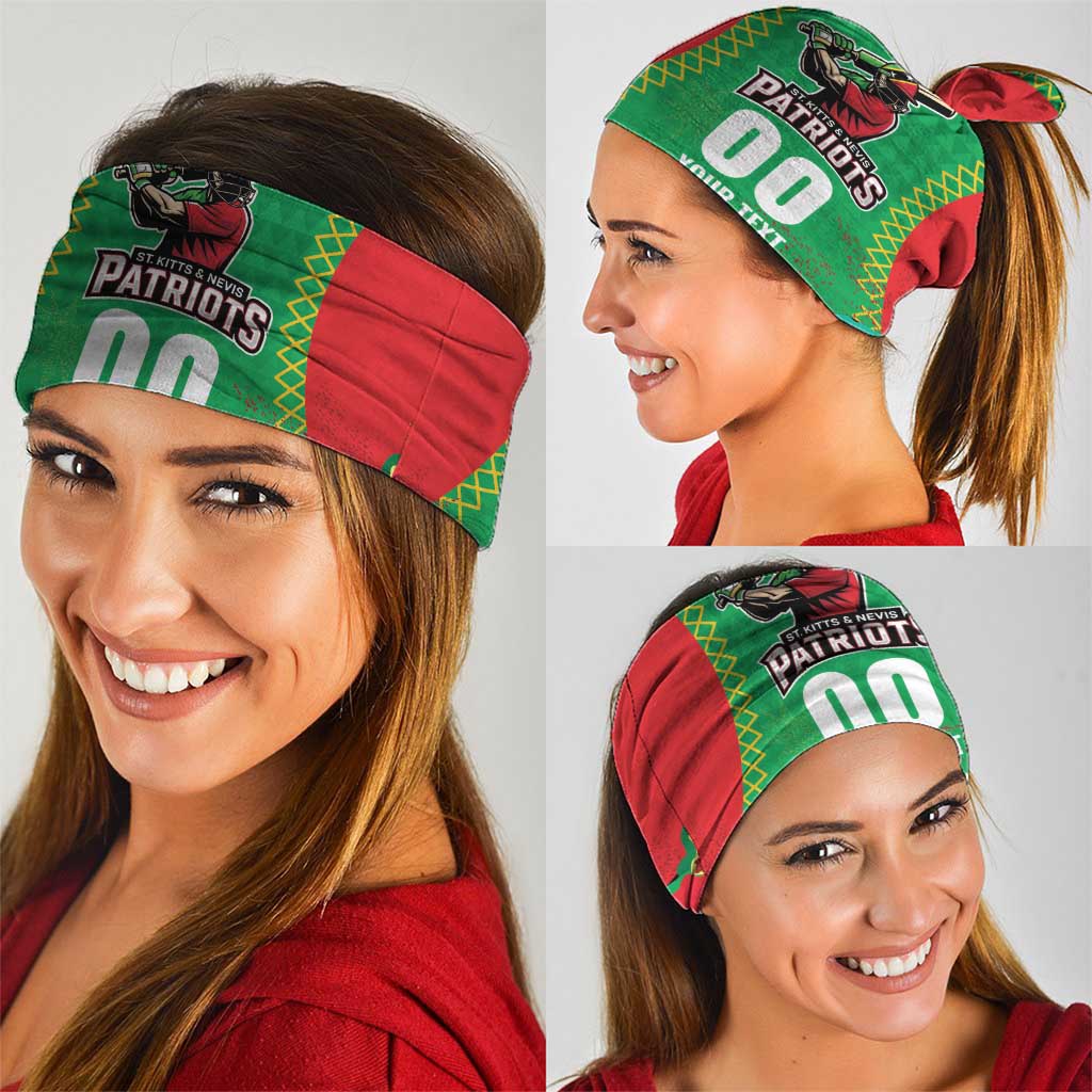 Custom Caribbean Cricket St Kitts and Nevis Neck Gaiter Two Islands One Fire Patriots Crown 2025 - Green LT9