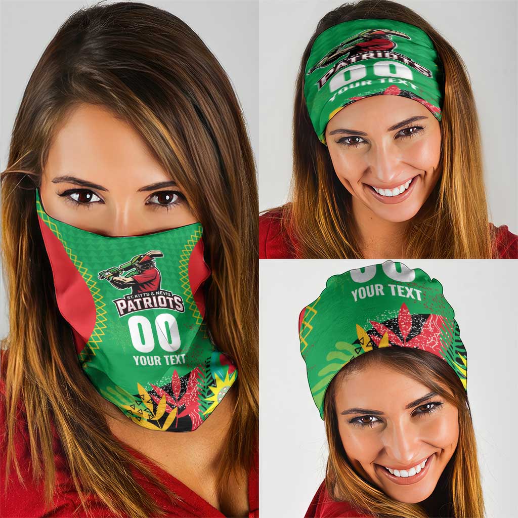Custom Caribbean Cricket St Kitts and Nevis Neck Gaiter Two Islands One Fire Patriots Crown 2025 - Green LT9