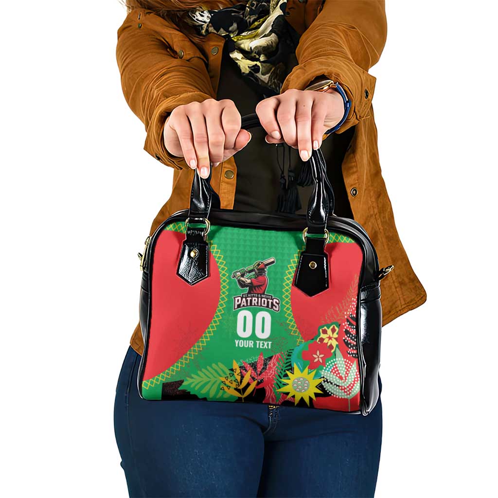 Custom Caribbean Cricket St Kitts and Nevis Shoulder Handbag Two Islands One Fire Patriots Crown 2025 - Green LT9