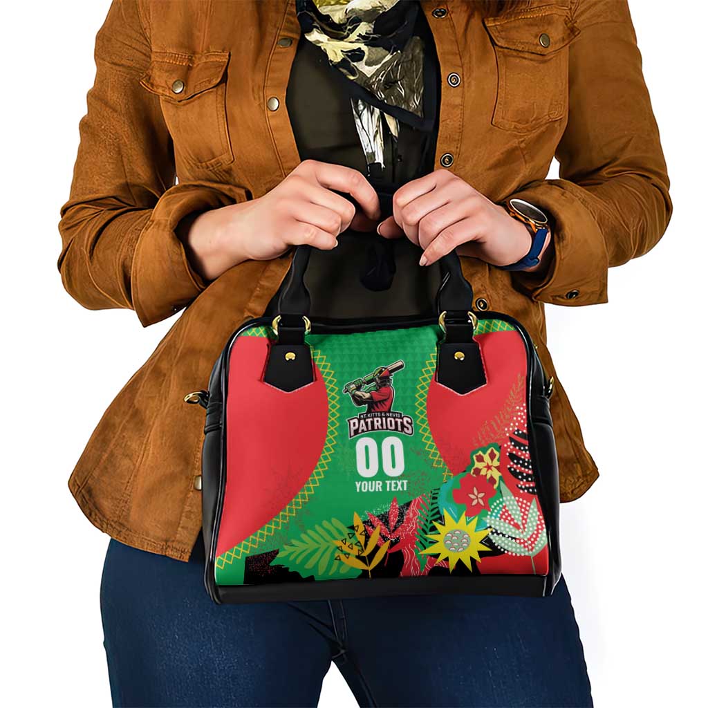 Custom Caribbean Cricket St Kitts and Nevis Shoulder Handbag Two Islands One Fire Patriots Crown 2025 - Green LT9