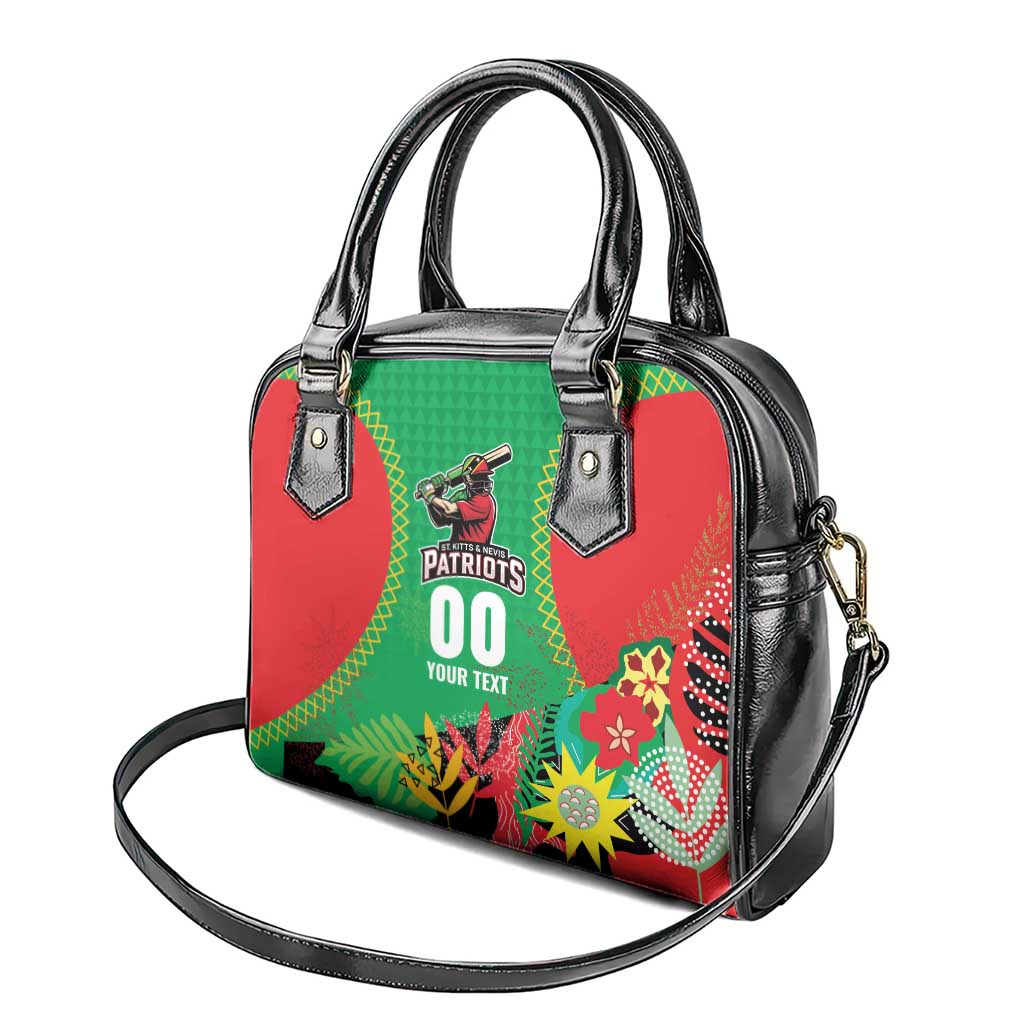 Custom Caribbean Cricket St Kitts and Nevis Shoulder Handbag Two Islands One Fire Patriots Crown 2025 - Green LT9
