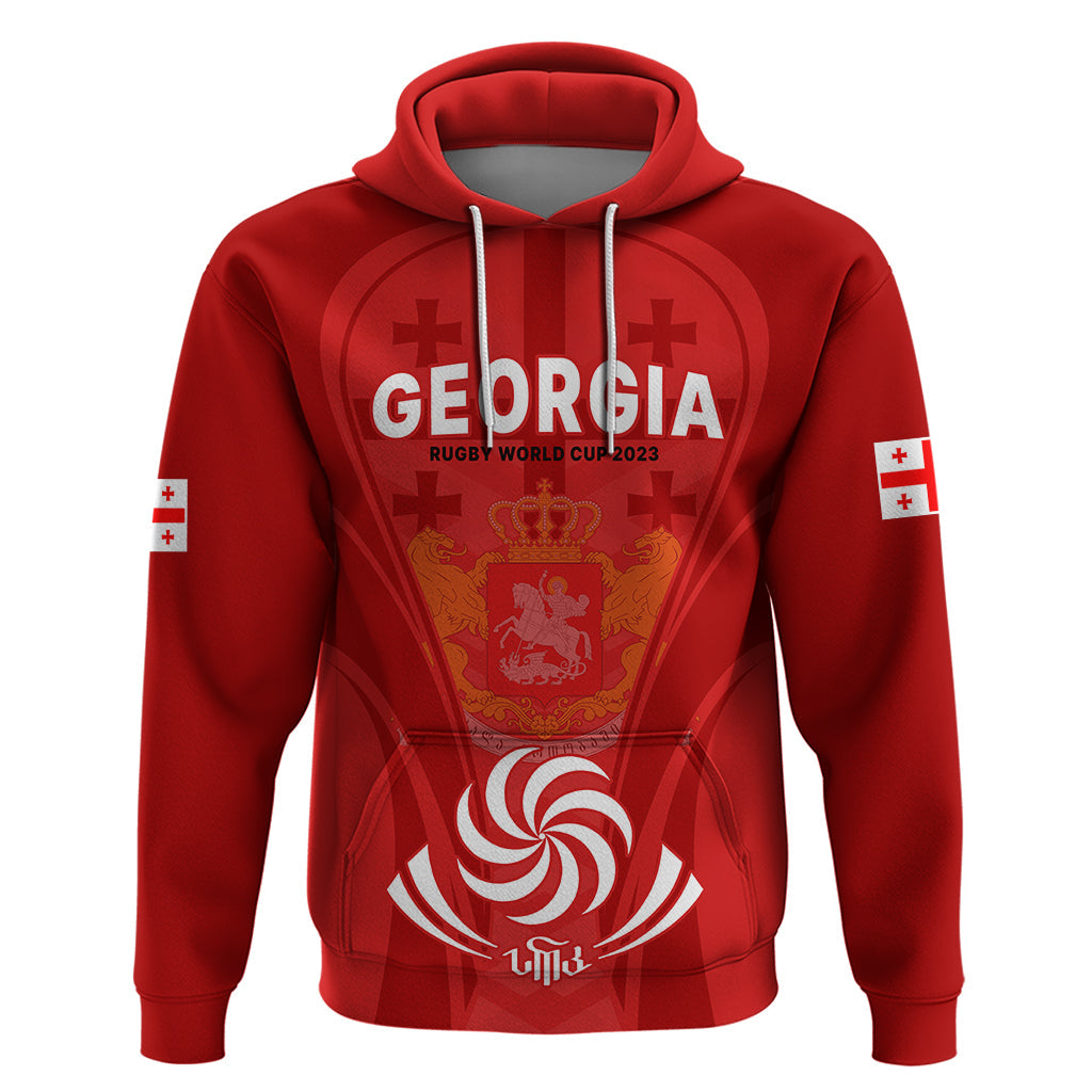 Custom Georgia Rugby Hoodie World Cup 2023 Come On Lelos LT9