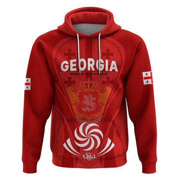 Custom Georgia Rugby Hoodie World Cup 2023 Come On Lelos LT9