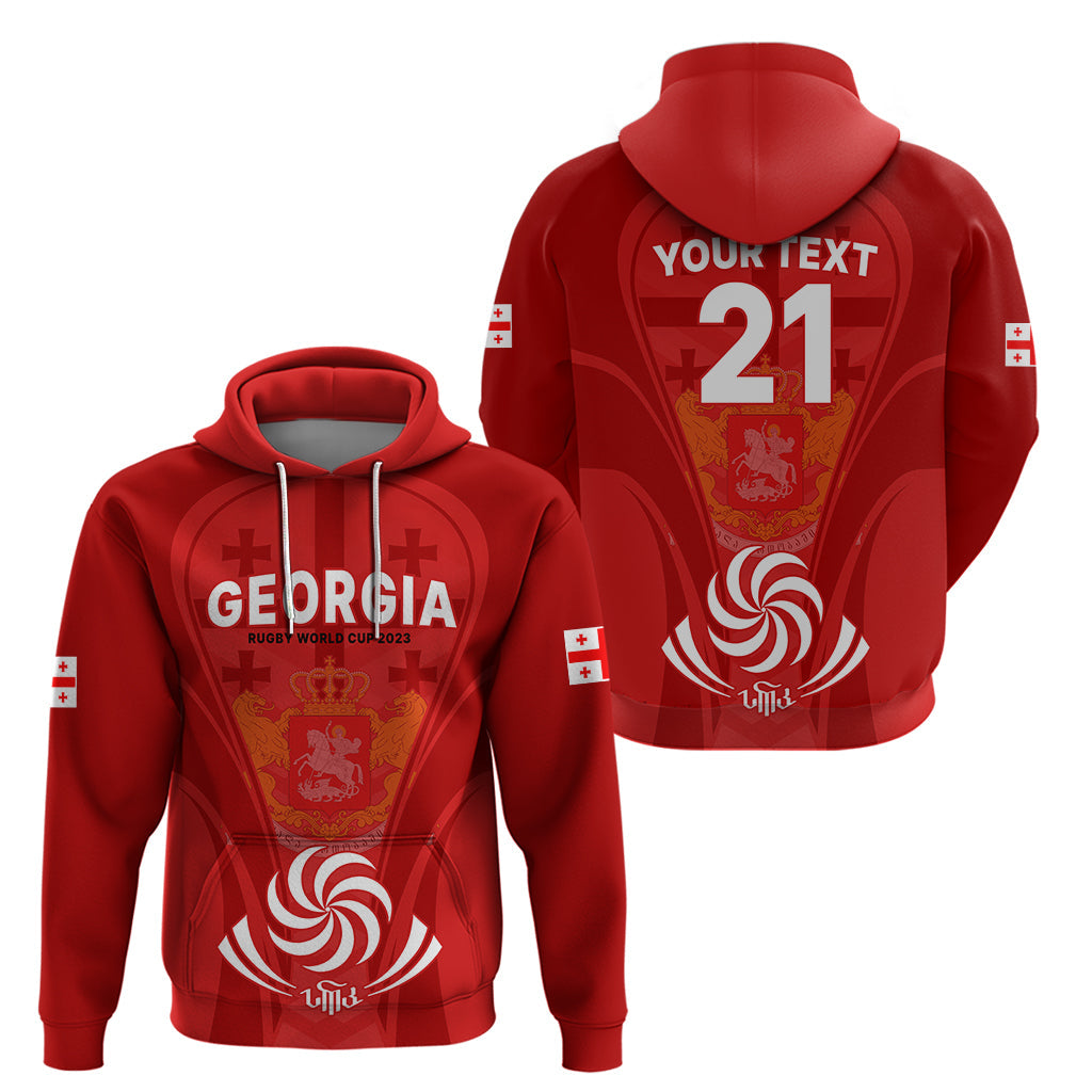 Custom Georgia Rugby Hoodie World Cup 2023 Come On Lelos LT9
