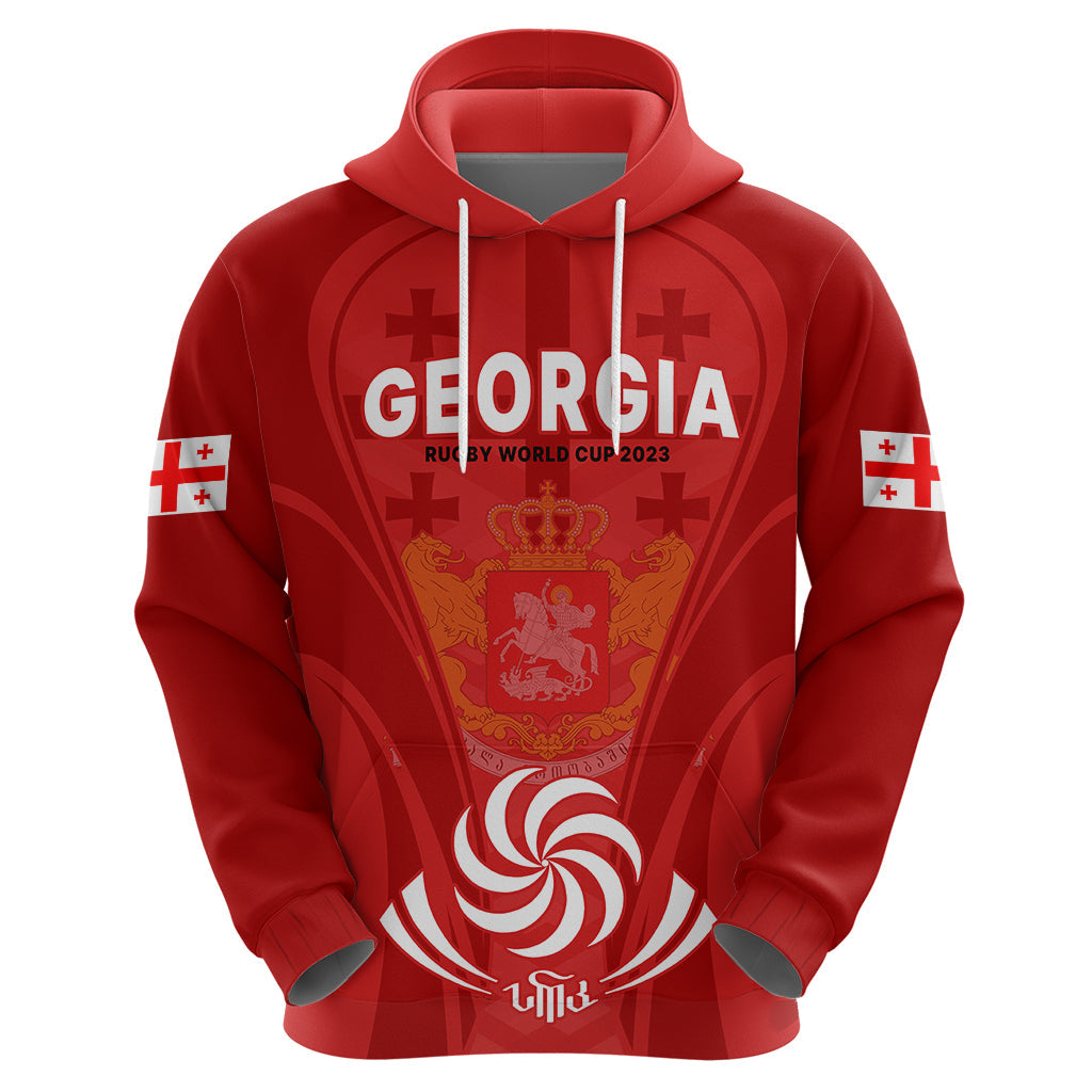 Custom Georgia Rugby Hoodie World Cup 2023 Come On Lelos LT9