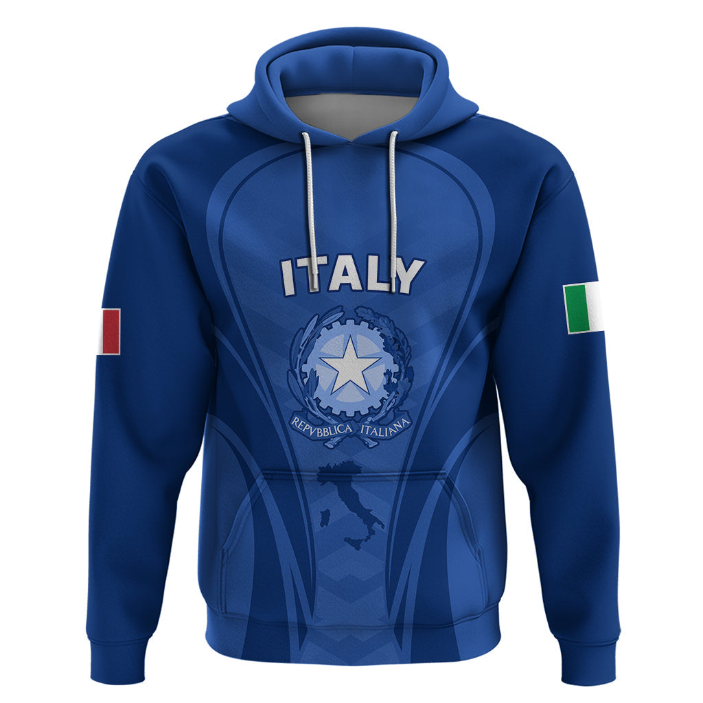 Custom Italy Rugby Hoodie World Cup 2023 Go Gli Azzurri Sporty Style LT9