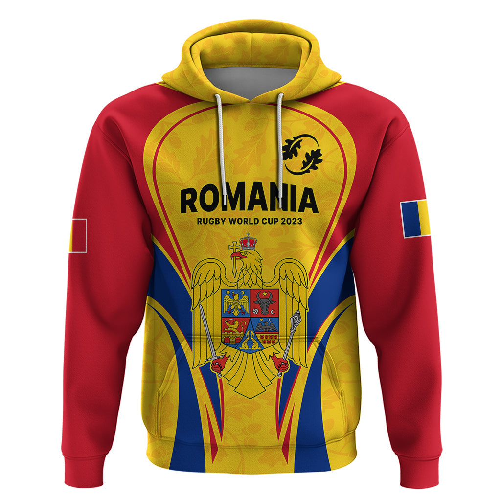 Custom Romania Rugby Hoodie The Oaks World Cup 2023 Go Stejarii LT9