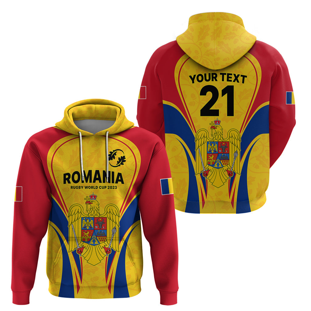 Custom Romania Rugby Hoodie The Oaks World Cup 2023 Go Stejarii LT9