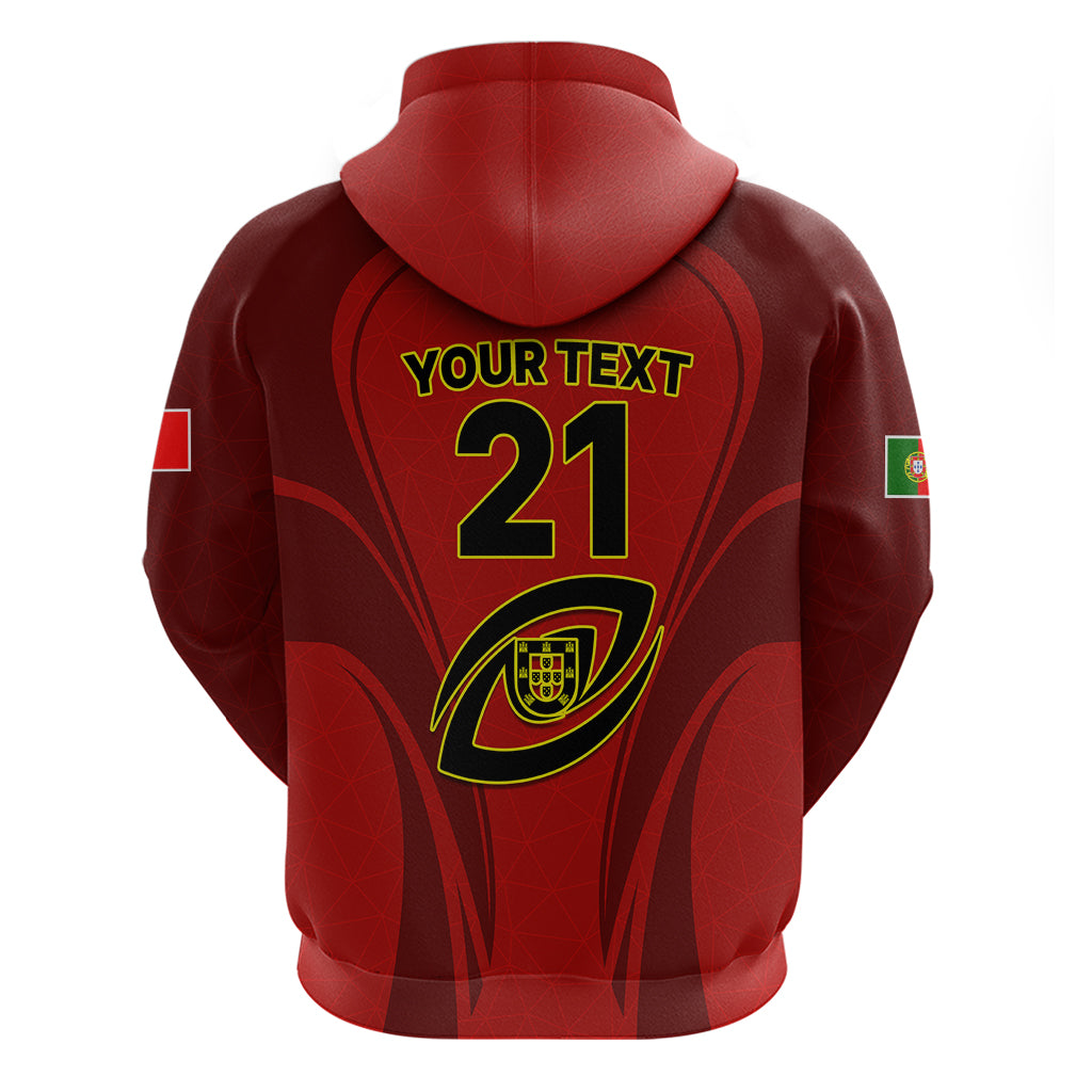 Custom Portugal Rugby Hoodie The Wolves World Cup 2023 Go Os Lobos LT9