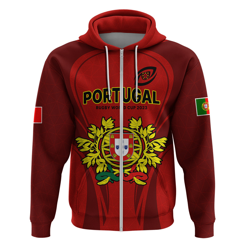 Custom Portugal Rugby Hoodie The Wolves World Cup 2023 Go Os Lobos LT9
