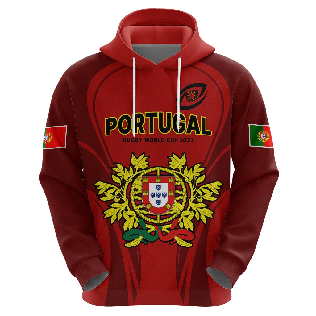 Custom Portugal Rugby Hoodie The Wolves World Cup 2023 Go Os Lobos LT9
