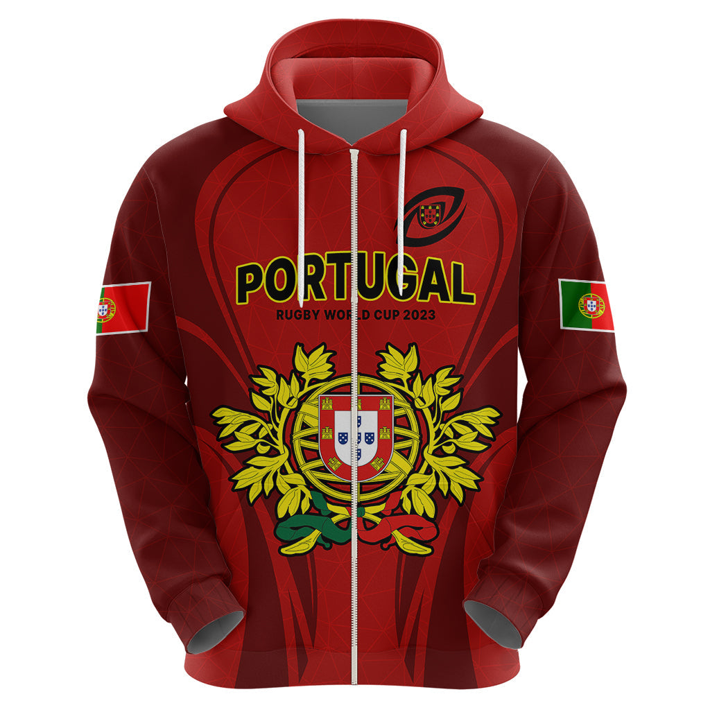Custom Portugal Rugby Hoodie The Wolves World Cup 2023 Go Os Lobos LT9